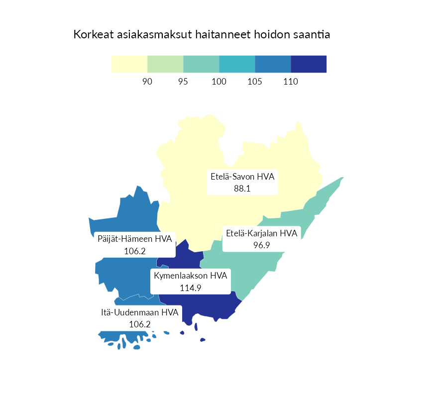 Karttoja ja aikasarjakuvioita huono-osaisuuden eri osoittimista
