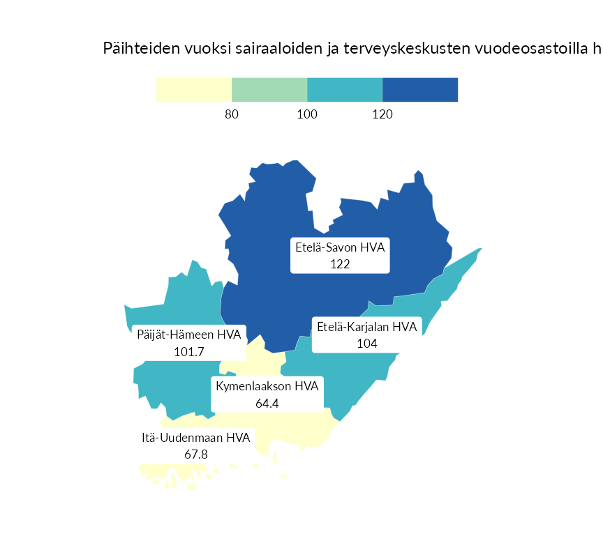 Karttoja ja aikasarjakuvioita huono-osaisuuden eri osoittimista