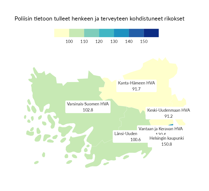 Karttoja ja aikasarjakuvioita huono-osaisuuden eri osoittimista