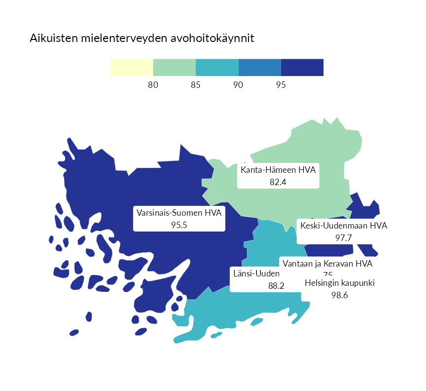 Karttoja ja aikasarjakuvioita huono-osaisuuden eri osoittimista