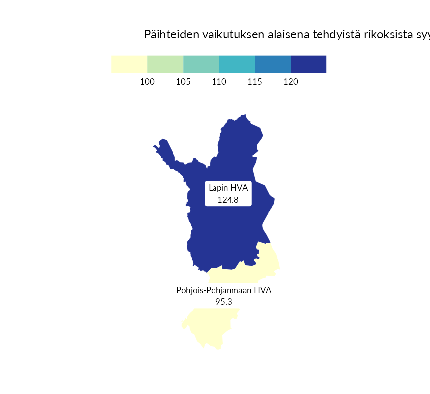 Karttoja ja aikasarjakuvioita huono-osaisuuden eri osoittimista