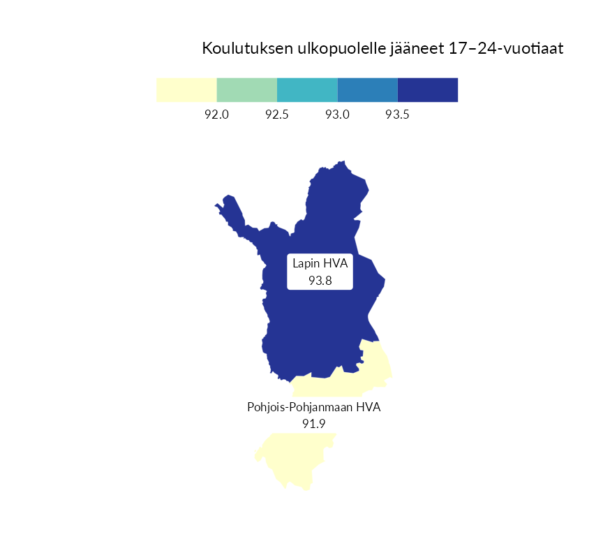 Karttoja ja aikasarjakuvioita huono-osaisuuden eri osoittimista
