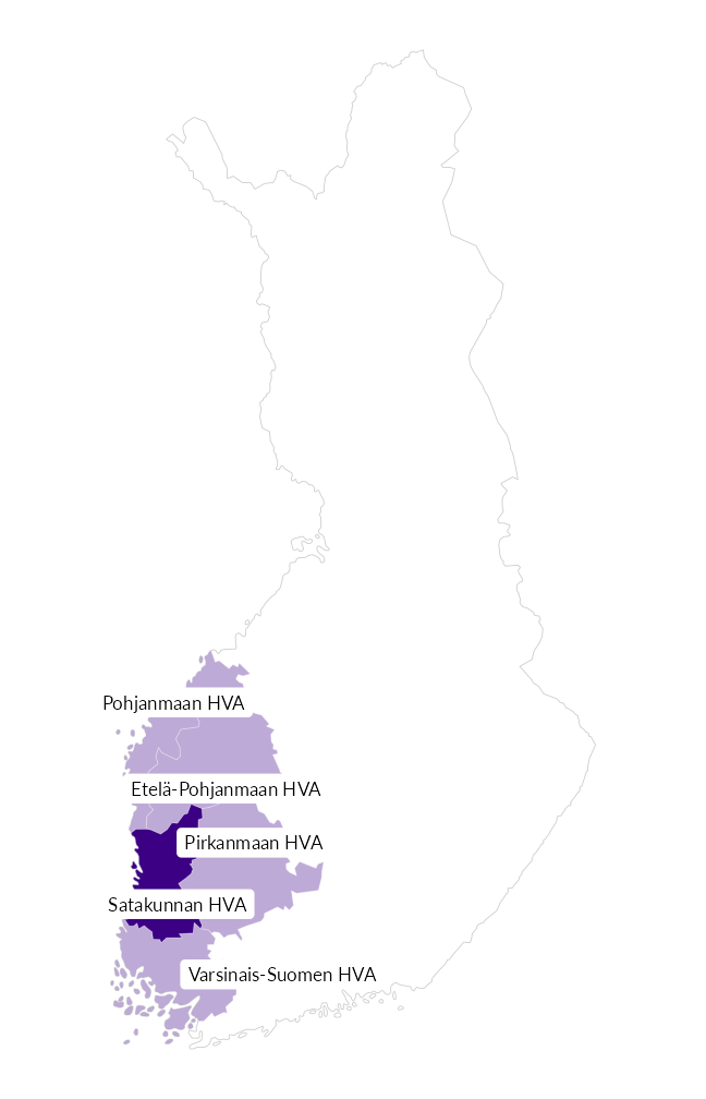 Alueen sijainti Suomen kartalla