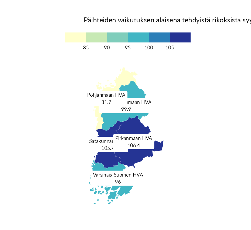 Karttoja ja aikasarjakuvioita huono-osaisuuden eri osoittimista