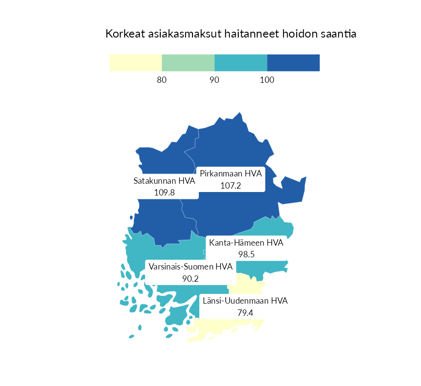 Karttoja ja aikasarjakuvioita huono-osaisuuden eri osoittimista
