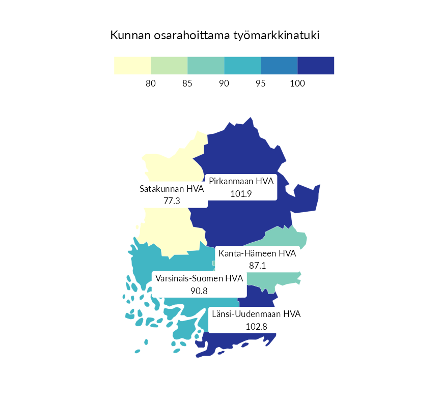 Karttoja ja aikasarjakuvioita huono-osaisuuden eri osoittimista