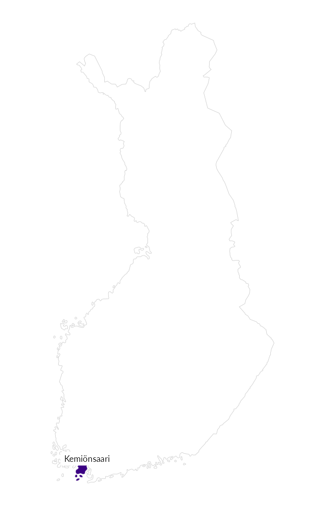 Alueen sijainti Suomen kartalla