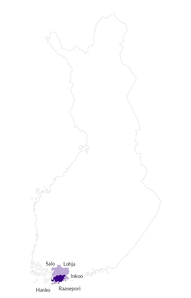 Alueen sijainti Suomen kartalla