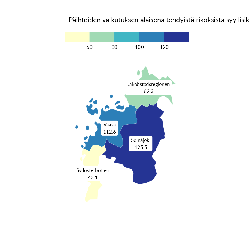 Karttoja ja aikasarjakuvioita huono-osaisuuden eri osoittimista