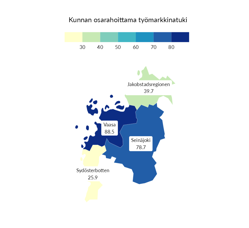 Karttoja ja aikasarjakuvioita huono-osaisuuden eri osoittimista